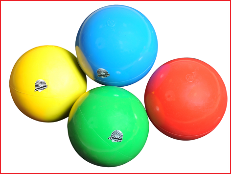 gladde en blinkende ritmische gymnastiekbal in 4 kleuren