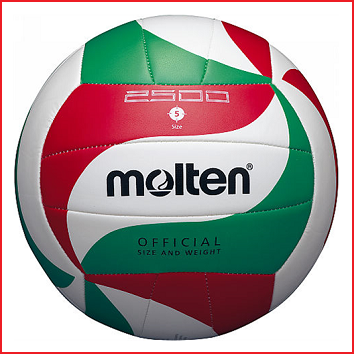 de volleybal Molten School V5M2501L is lichter dan de standaard volleyballen