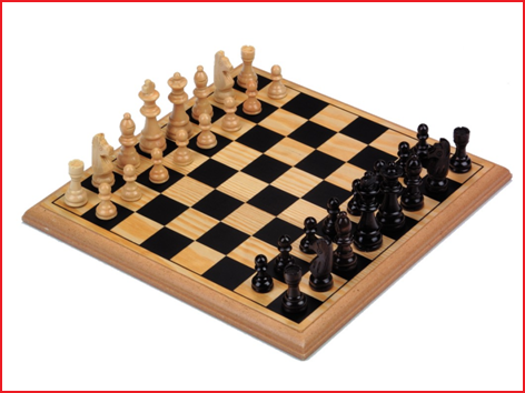 complete houten schaakset met koningshoogte 61 mm