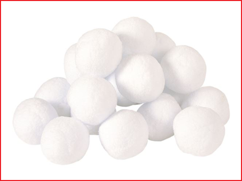 een set van 20 zachte en veilige sneeuwballen