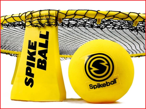 een aangepaste versie van de Spikeball voor kinderen en beginners