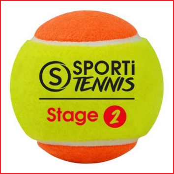 een set van 3 zachte en lichtere tennisballen stage 2