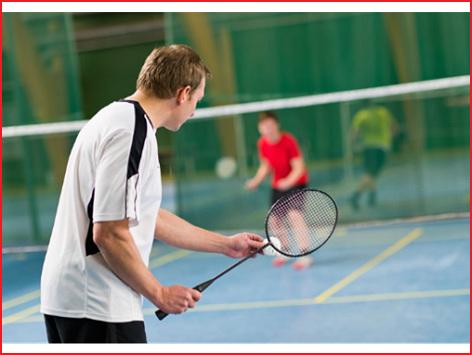 een badmintonnet voor wedstrijden
