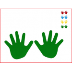 set van 4 paar markeringshanden in verschillende kleuren