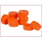 set van 6 streethockey pucks in zachter kunststof