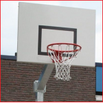 aluminium basketbalbord met basketbalring