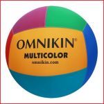 de Omnikin bal multicolor 84 cm is een grote speelbal geschikt voor alle leeftijden