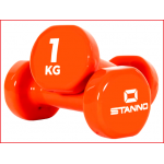 set van 2 oranje dumbells 1 kg