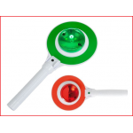 een speelgoed signaallicht met een groen en een rood ledlicht
