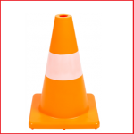 een opvallende verkeerskegel 30 cm