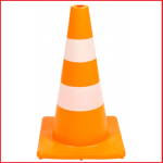 een duurzame en stabiele verkeerskegel 46 cm