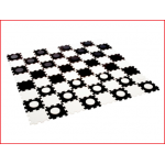 huur een handig damspel groot om mee te nemen doordat het damveld als een soort van puzzel in elkaar gelegd wordt