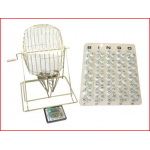 koperen bingomolen XL met 75 ping-pong ballen (40 mm) huren