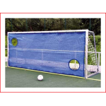 blauw doelschot oefenwand in PE gaas 200gr/m² met een afmeting van 3 x 2 meter huren