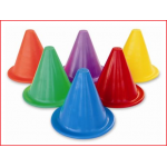 markeerkegels rubber geleverd in een set van 6 kleuren