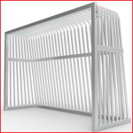 antivandalisme doel van 300 x 200 cm in duurzaam aluminium
