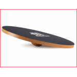 een houten balansbord met een diameter van 40 cm