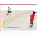 een kwiknet systeem inclusief 2 netten te gebruiken voor tennis en badminton