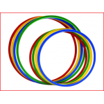 platte hoepels in 4 kleuren met een diameter van 70 cm