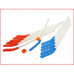 streethockey set bestaande uit 12 hockeysticks, 1 puck en 1 bal