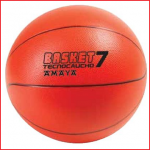 een flexibele rubberen basketbal in de maten 5 en 7