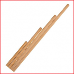 een afgerronde houten gymstok 80 cm