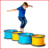 combineer meerdere sets body wheels voor het aanleggen van een bewegingsparcours