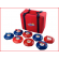 een curling set met doel voor indoor gebruik