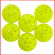 set van 6 pickleball ballen outdoor met 40 gaten