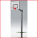 stalen basketbalpaal met sokkel voor plaatsing