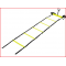 een loopladder van 4 meter bestaande uit 2 nylon banden met 11 platte sporten