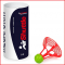 koker met 3 badminton air shuttles om buiten te kunnen spelen