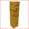 een grote houten Jenga toren met 60 blokjes