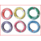 set van 6 grijpringen in verschillende kleuren met een diameter van 18 cm