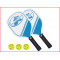 een houten Pickleball paddle set