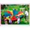 polyester geweefde spelparachute van 300 cm met genummerde doelen huren