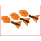 set van 3 veilige werpballen torpedo in foam rubber