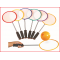 set van 6 badaloon rackets inclusief 144 ballonnen