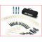 een scholenpakket badminton Yonex GR202 bestaande uit 20 badmintonrackets, shuttles, netten en een draagtas