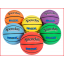 set van 6 kleurrijke basketballen Spordas Max maat 7