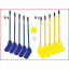 een foam hockey bestaande uit 6 gele en 6 blauwe sticks een foam hockey bestaande uit 6 gele en 6 blauwe sticks