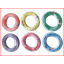 set van 6 grijpringen in verschillende kleuren met een diameter van 18 cm