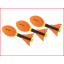 set van 3 veilige werpballen torpedo in foam rubber