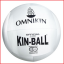 de officiële Omnikin Kin-ball grijs met een diameter van 122 cm en een gewicht van 1 kg