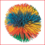 pompom bal 10 cm met rubberen tentakels
