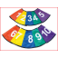 een set van 10 gekleurde en genummerde kegelhoezen