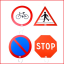 set van 4 verschillende speelgoed verkeersborden set van 4 verschillende speelgoed verkeersborden