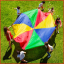 spelparachute 6 meter met 16 sterke handvaten